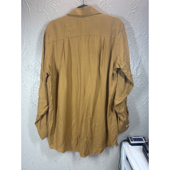 Geoffrey Beene Men's Yellow Gold Long Sleeve Dress Shirt 15.5 32/33 - Picture 2 of 3